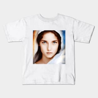 an attempt to visualize Blessed Virgin Mary's face Kids T-Shirt